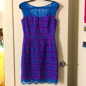 Lilly Pulitzer Hot Pink & Blue Dress